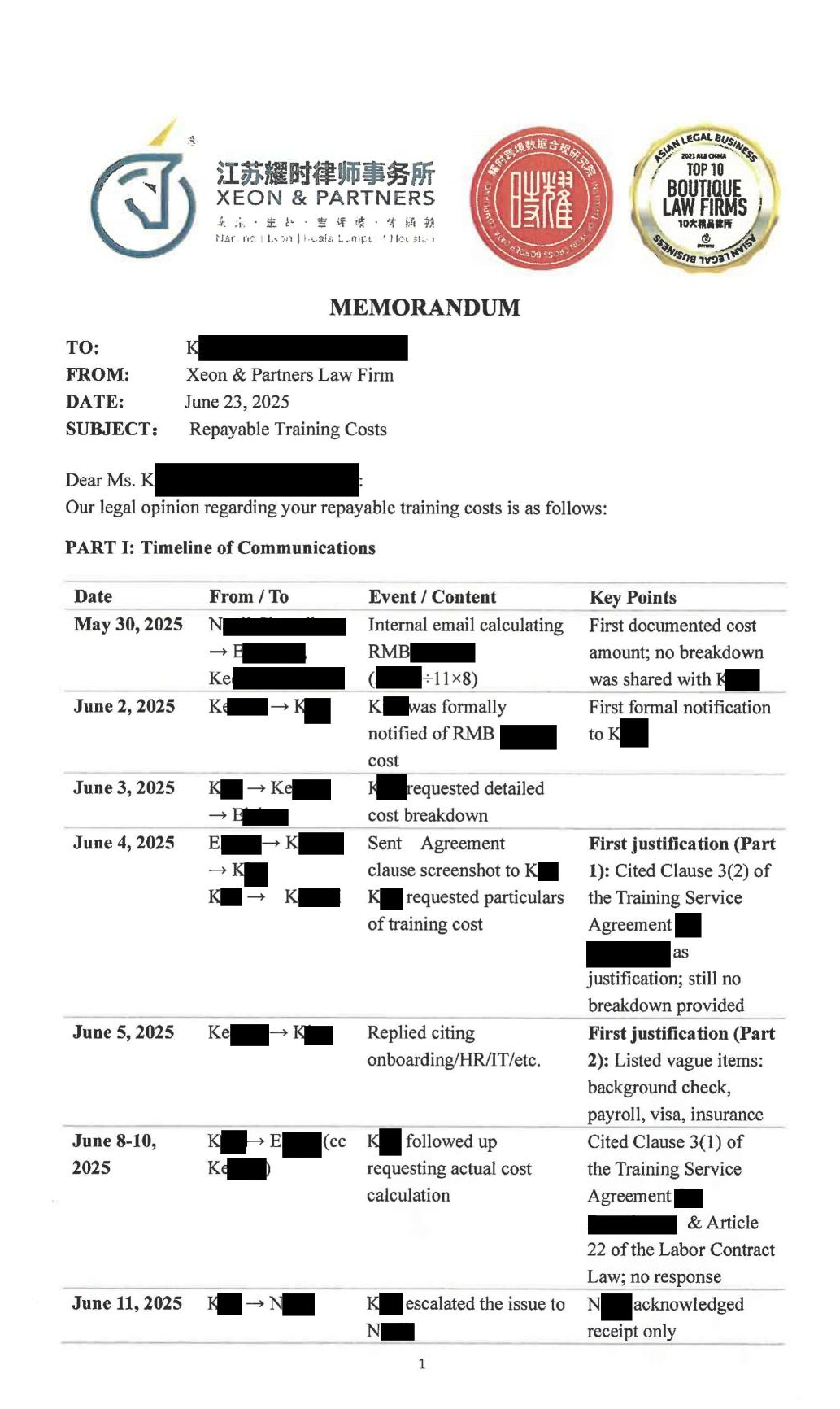 跨省协助：外籍员工在华合法权益保障替代性争议解决｜耀时涉外案例(图2)